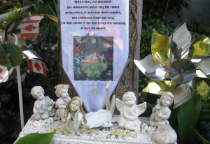 This says it all - the description and image of a Fairy Ring, the windmills and the Maple Leaf Forever, protecting the little benched angels and fairies who are resting until the moon comes out again..... 