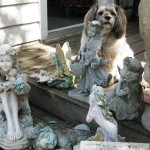 Surrounded by Garden Angels, I ponder Momma's dreams and Heaven. Look at the Angel of Beauty on the left, holding a Baby Angel blowing bubbles. At the bottom see another Little Angel, fast asleep. See all the other pensive Angels. I believe I fit nicely in to this picture.