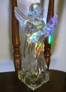 I like to think Grandmama -God-Rest-Her-Soul's spirit would glow all colors of the rainbow, just like this crystal angel