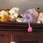 See Care Bears, puppies bunnies, teddy bears & Humpty Dumpty all jammed together but safe from floods.